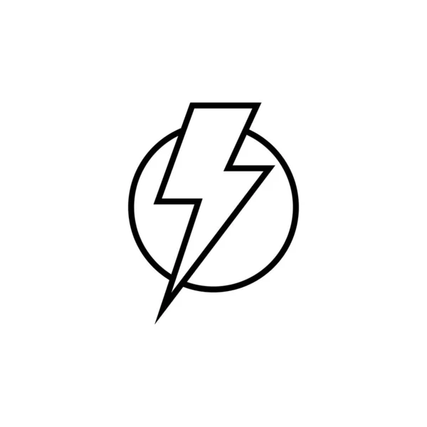 Lightning Icon Web Mobile App Electric Sign Symbol Power Icon — Stockvector
