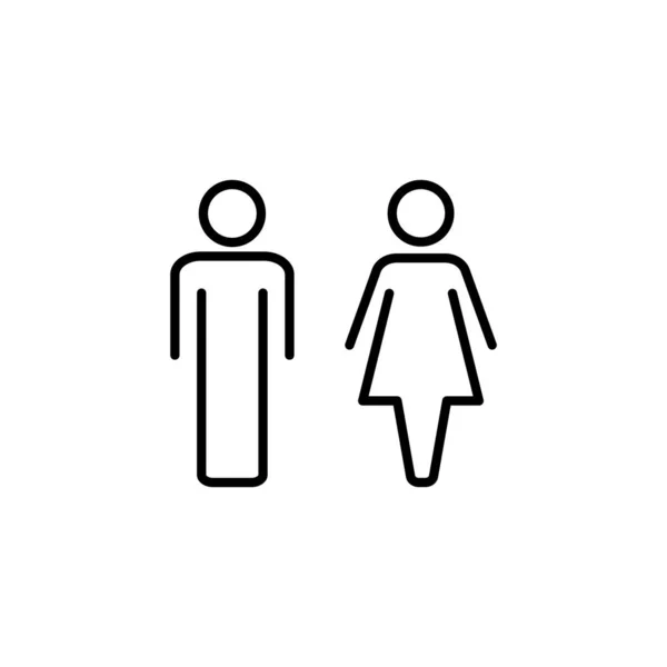 Man Woman Icon Web Mobile App Male Female Sign Symbol — ストックベクタ