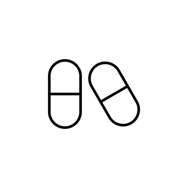 Pills Icon Web Mobile App Capsule Icon Drug Sign Symbol — 스톡 벡터