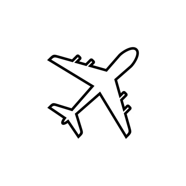 Plane Icon Web Mobile App Airplane Sign Symbol Flight Transport — Archivo Imágenes Vectoriales