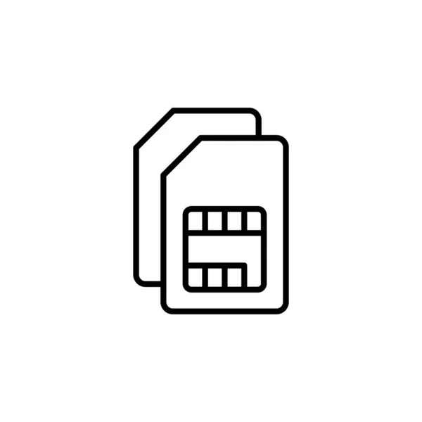 Sim Card Icon Web Mobile App Dual Sim Card Sign — Stock Vector