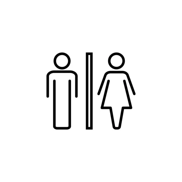 Toilet Icon Web Mobile App Girls Boys Restrooms Sign Symbol — Stock vektor