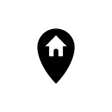 Address icon vector for web and mobile app. home location sign and symbol. pinpoint
