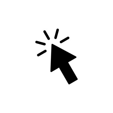 Click icon vector for web and mobile app. pointer arrow sign and symbol. cursor icon