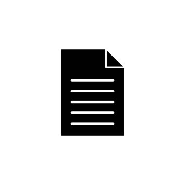 Document icon vector for web and mobile app. Paper sign and symbol. File Icon