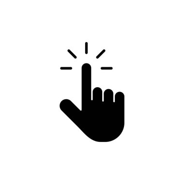 Hand cursor icon vector for web and mobile app. cursor sign and symbol. hand cursor icon clik