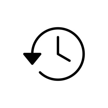 Web ve mobil uygulama için geçmiş simgesi vektörü. Son olay geçmişi işareti ve simgesi