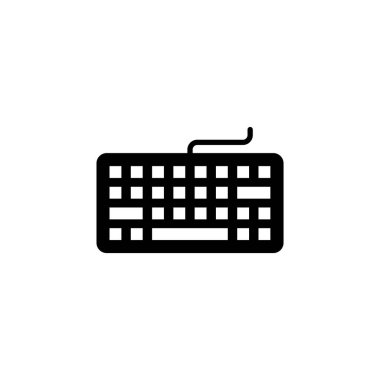Web ve mobil uygulama için klavye simgesi vektörü. Klavye işareti ve simgesi