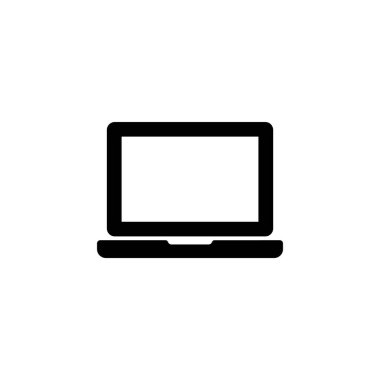 Web ve mobil uygulama için dizüstü bilgisayar simgesi vektörü. bilgisayar işareti ve sembol