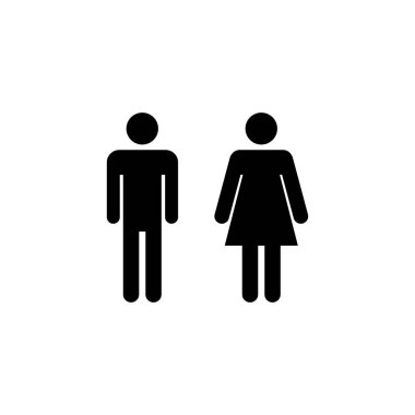 Web ve mobil uygulama için erkek ve kadın ikon vektörü. Erkek ve dişi işareti ve sembol. Kızlar ve oğlanlar