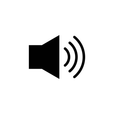 Web ve mobil uygulama için ikon vektörü. Ses düzeyi ve sembol. Hoparlör ikonu. ses sembolü