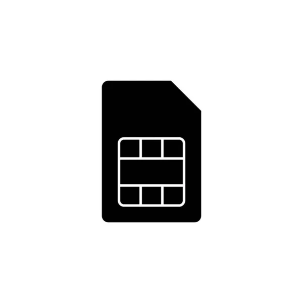 Vektor Ikony Sim Karty Pro Webovou Mobilní Aplikaci Dvojité Znamení — Stockový vektor