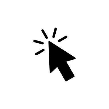 Click icon vector for web and mobile app. pointer arrow sign and symbol. cursor icon