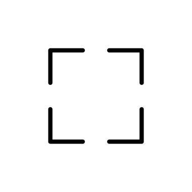 Fullscreen Icon vector for web and mobile app. Expand to full screen sign and symbol. Arrows symbol