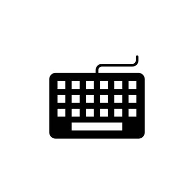 Web ve mobil uygulama için klavye simgesi vektörü. Klavye işareti ve simgesi