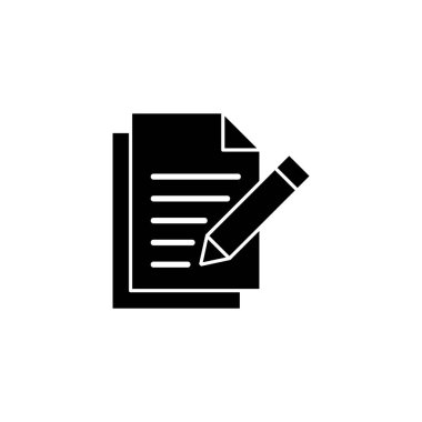 Web ve mobil uygulama için not simgesi vektörü. not defteri işareti ve sembol