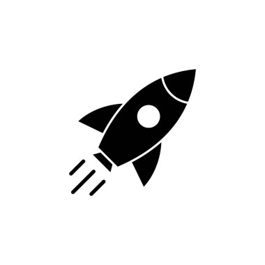 Web ve mobil uygulama için roket simgesi vektörü. Başlangıç işareti ve sembol. roket fırlatma simgesi
