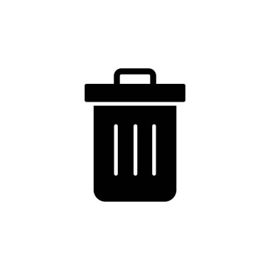 Web ve mobil uygulama için çöp simgesi vektörü. Çöp kutusu simgesi. İşareti ve sembolü sil.