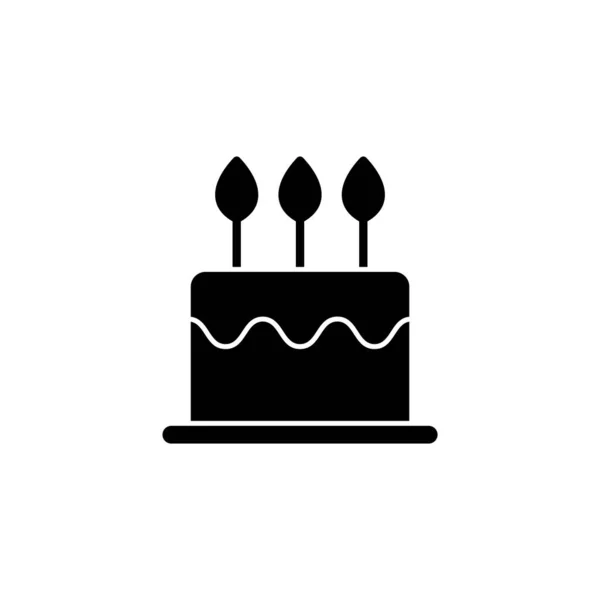 Cake Icon Vector Web Mobile App Cake Sign Symbol Birthday — Vetor de Stock