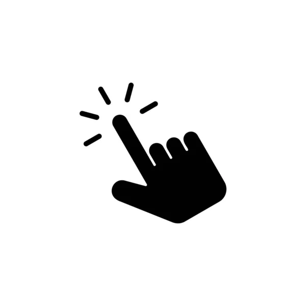 Hand Click Icon Vector Web Mobile App Pointer Sign Symbol — Stok Vektör