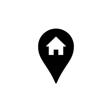 Address icon vector for web and mobile app. home location sign and symbol. pinpoint