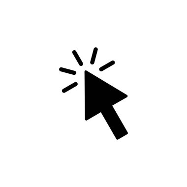 Click icon vector for web and mobile app. pointer arrow sign and symbol. cursor icon