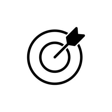 Web ve mobil uygulama için hedef simge vektörü. hedef simge vektörü. hedef pazarlama işareti ve sembol