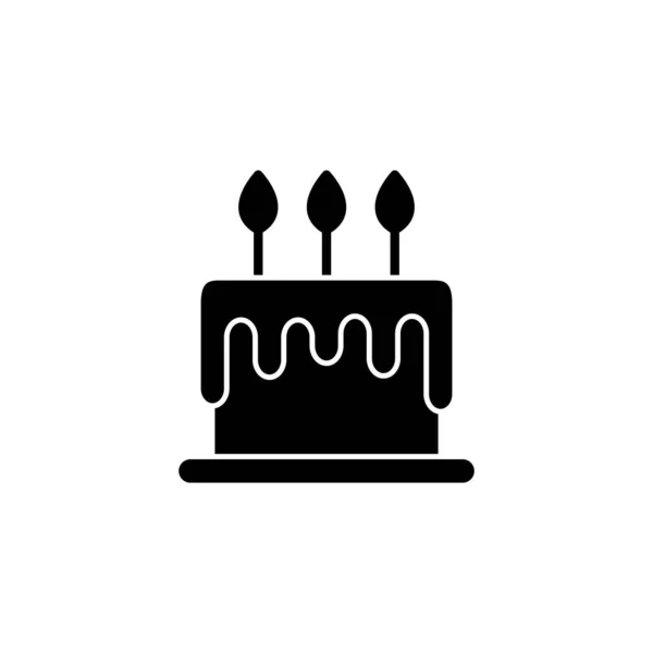 Cake Icon Vector Web Mobile App Cake Sign Symbol Birthday — Vettoriale Stock
