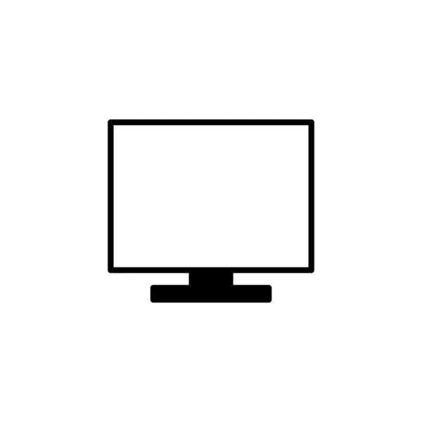 Computer Icon Vector Web Mobile App Computer Monitor Sign Symbol — Stockvektor