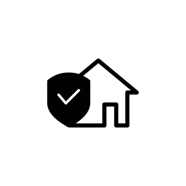 Vector Icono Seguro Hogar Para Web Aplicación Móvil Signo Símbolo — Vector de stock