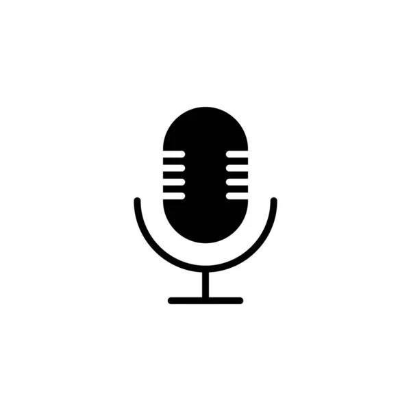 Mikrofon Ikon Vektor Web Mobil Alkalmazáshoz Karaoke Jel Szimbólum — Stock Vector
