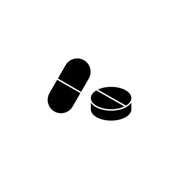 Pills Icon Vector Web Mobile App Capsule Icon Drug Sign — Stock Vector