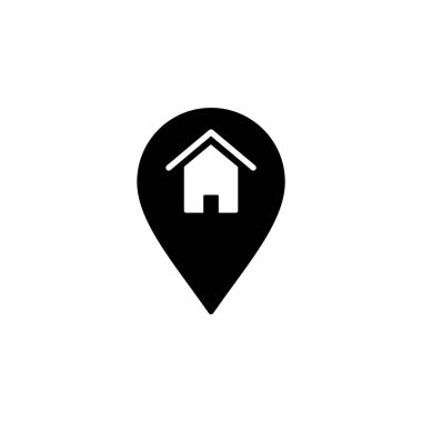 Address icon vector for web and mobile app. home location sign and symbol. pinpoint