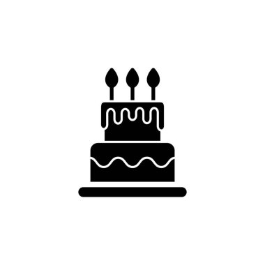 Cake icon vector for web and mobile app. Cake sign and symbol. Birthday cake icon