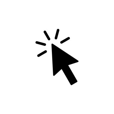 Click icon vector for web and mobile app. pointer arrow sign and symbol. cursor icon