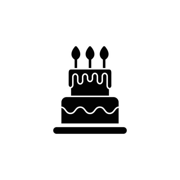 Cake Icon Vector Web Mobile App Cake Sign Symbol Birthday — Stockový vektor