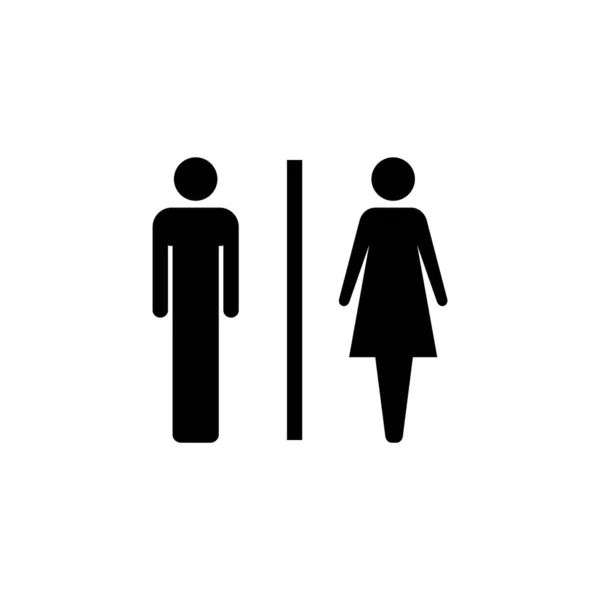 用于Web和移动应用程序的厕所图标向量 女孩和男孩的洗手间标志和符号 浴室标志 — 图库矢量图片