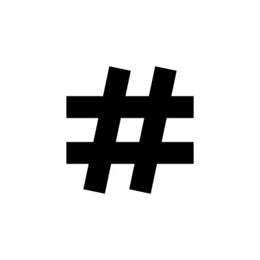 Hashtag icon vector for web and mobile app. hashtag sign and symbol
