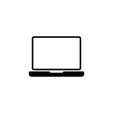 Web ve mobil uygulama için dizüstü bilgisayar simgesi vektörü. bilgisayar işareti ve sembol