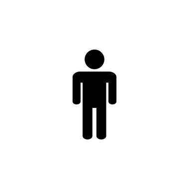 Web ve mobil uygulama için insan simgesi vektörü. Erkek işareti ve sembol. insan sembolü