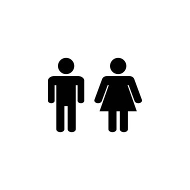 Web ve mobil uygulama için erkek ve kadın ikon vektörü. Erkek ve dişi işareti ve sembol. Kızlar ve oğlanlar