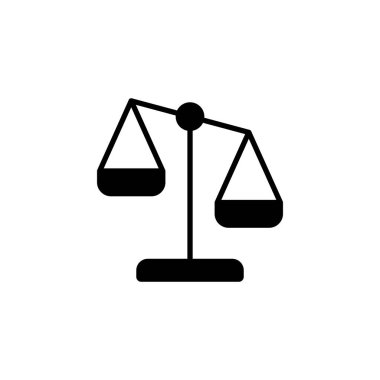 Web ve mobil uygulama için simge vektörünü ölçeklendirir. Kanun ölçekli ikon. Adalet işareti ve sembol