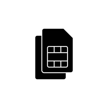 Web ve mobil uygulama için Sim kart simgesi vektörü. çift sim kart işareti ve sembol