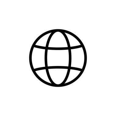 Web ve mobil uygulama için web simgesi vektörü. Web tabelalarına ve sembollere git. Web tıklama simgesi. Genel arama simgesi