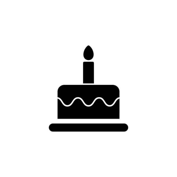 Cake Icon Vector Web Mobile App Cake Sign Symbol Birthday — Stok Vektör