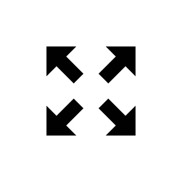 Вектор Повноекранної Піктограми Веб Мобільних Додатків Розгорнути Повноекранного Знака Символу — стоковий вектор