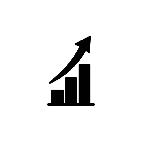 Growing Graph Icon Vector Web Mobile App Chart Sign Symbol — Vector de stock