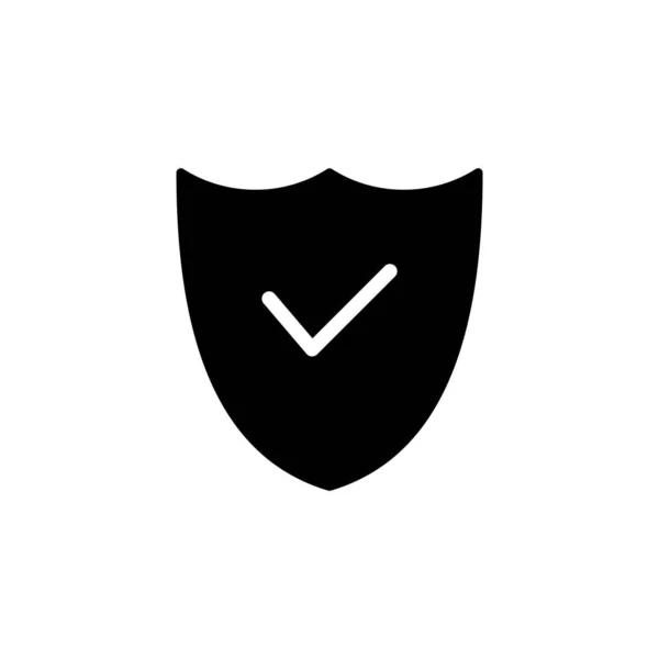 Shield Marca Verificación Vector Icono Para Web Aplicación Móvil Protección — Vector de stock