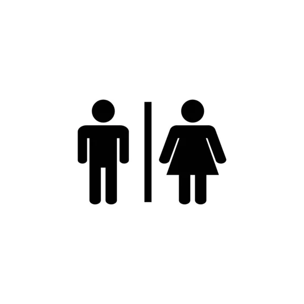 Вектор Значка Туалету Веб Мобільного Додатку Дівчата Хлопчики Вбиральні Знаки — стоковий вектор
