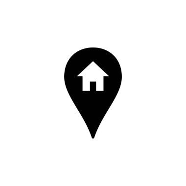 Address icon vector for web and mobile app. home location sign and symbol. pinpoint